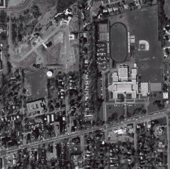 Aerial map of the area around Williamsville South High School